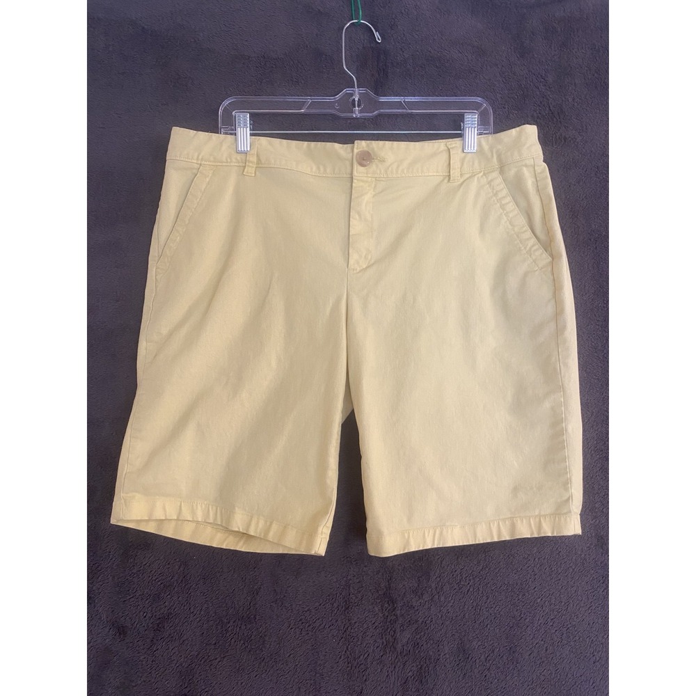 Liz Claiborne Shorts Womens 16 Chino Bermuda Stretch Pockets Casual Summer
